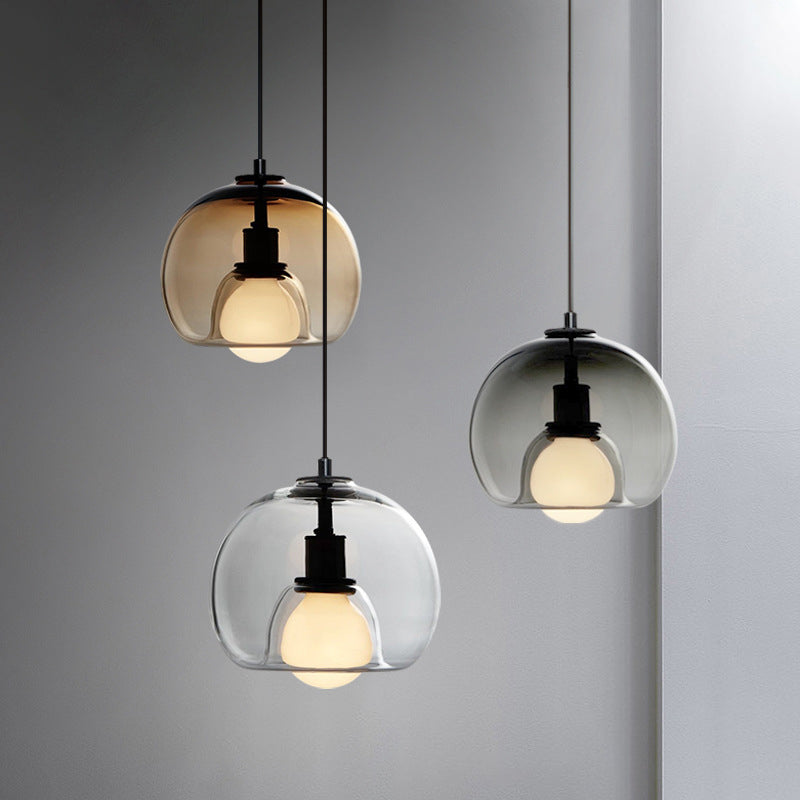Estilo moderno de forma esférica iluminación colgante de vidrio Luz para dormitorio