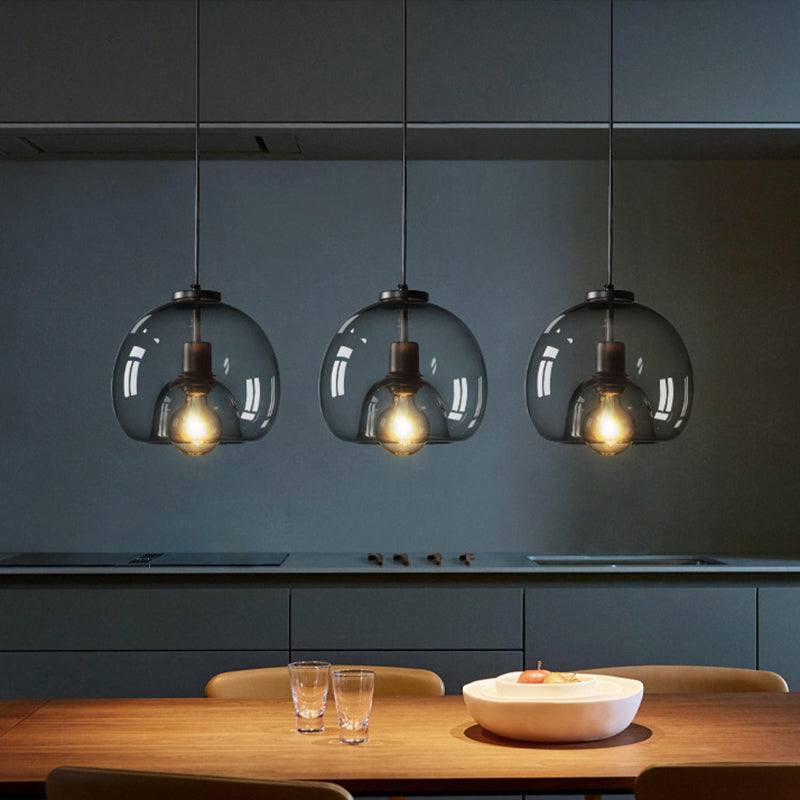 Estilo moderno de forma esférica iluminación colgante de vidrio Luz para dormitorio