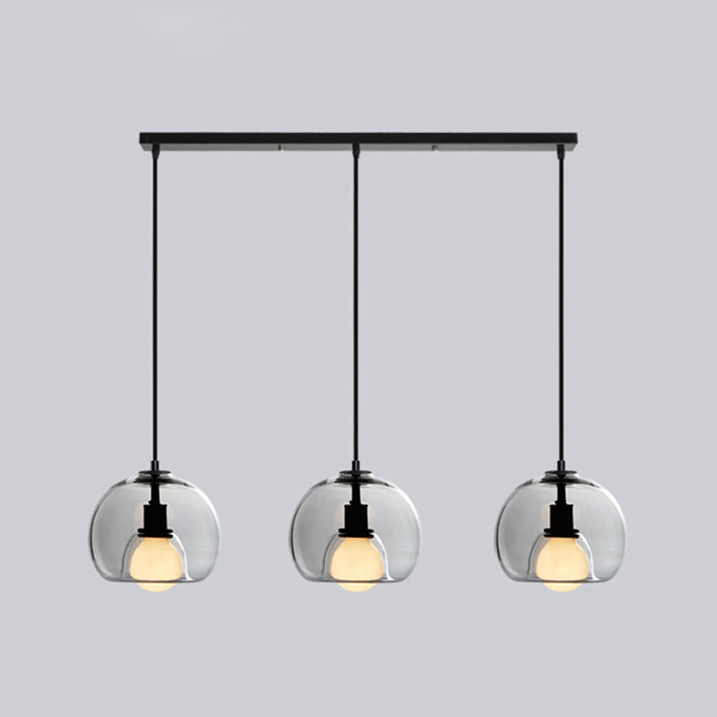 Estilo moderno de forma esférica iluminación colgante de vidrio Luz para dormitorio