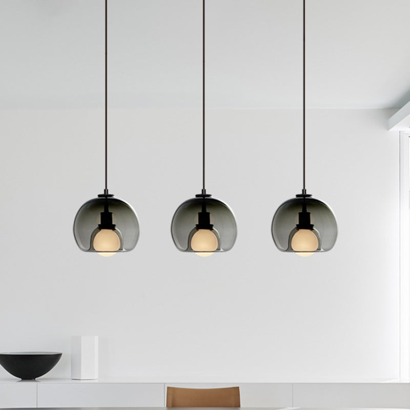 Estilo moderno de forma esférica iluminación colgante de vidrio Luz para dormitorio