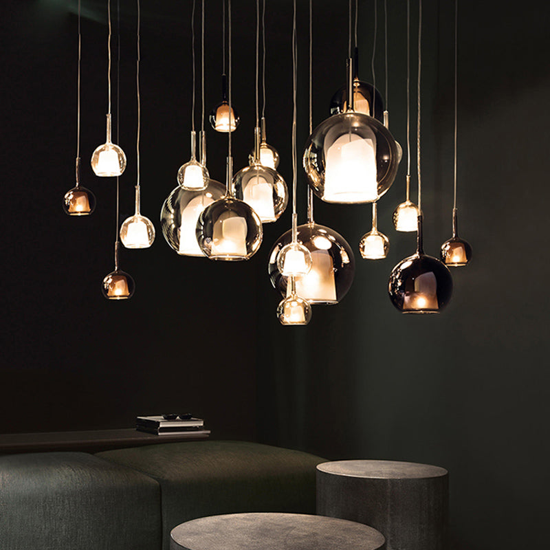 Contemporary Glass Shade Hanging Light Creative Pendant Lighting Fixture