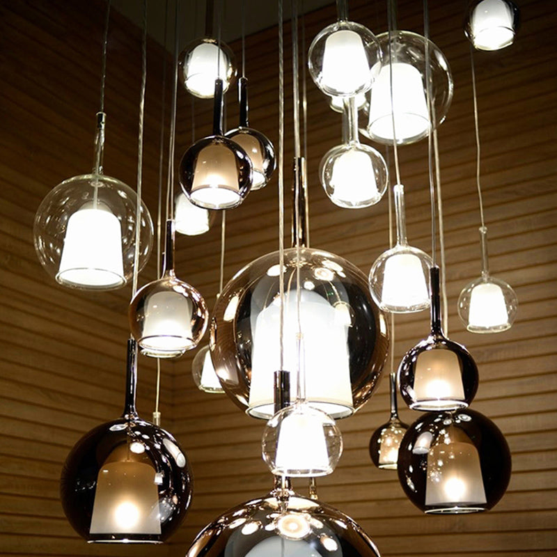 Contemporary Glass Shade Hanging Light Creative Pendant Lighting Fixture