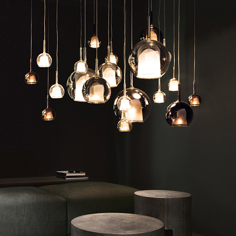 Contemporary Glass Shade Hanging Light Creative Pendant Lighting Fixture