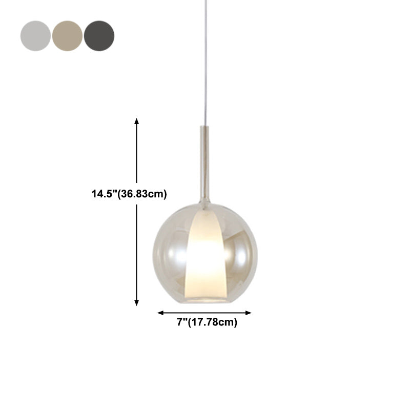 Contemporary Glass Shade Hanging Light Creative Pendant Lighting Fixture