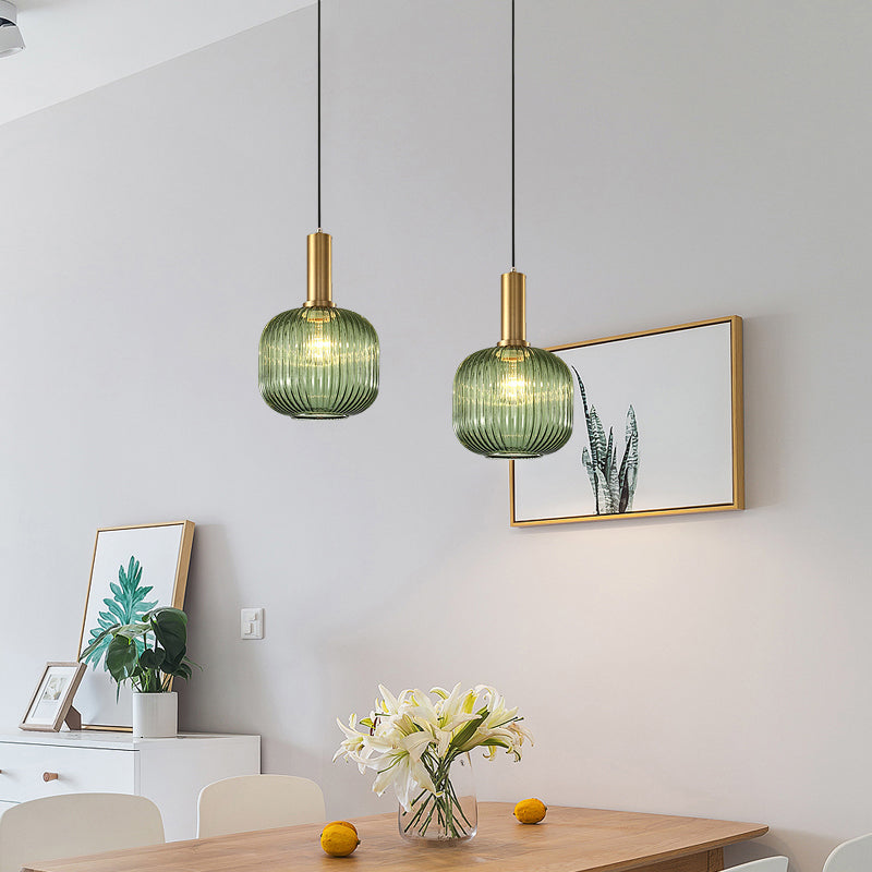 Modern Style Minimalist Hanging Light Glass Shade Pendant Lighting Fixture