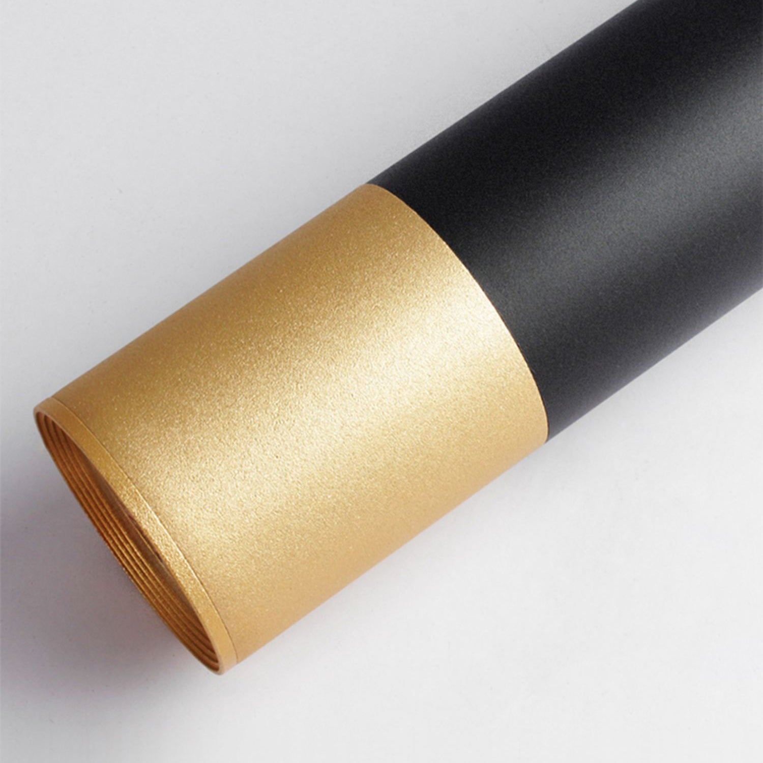 Contemporary Style Cylinder Shape Pendant Light Metal 1 Light Hanging Lamp in Black