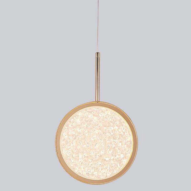 Geometry Shape Metal Hanging Ceiling Light Modern Style 1 Light Pendant Light in Gold