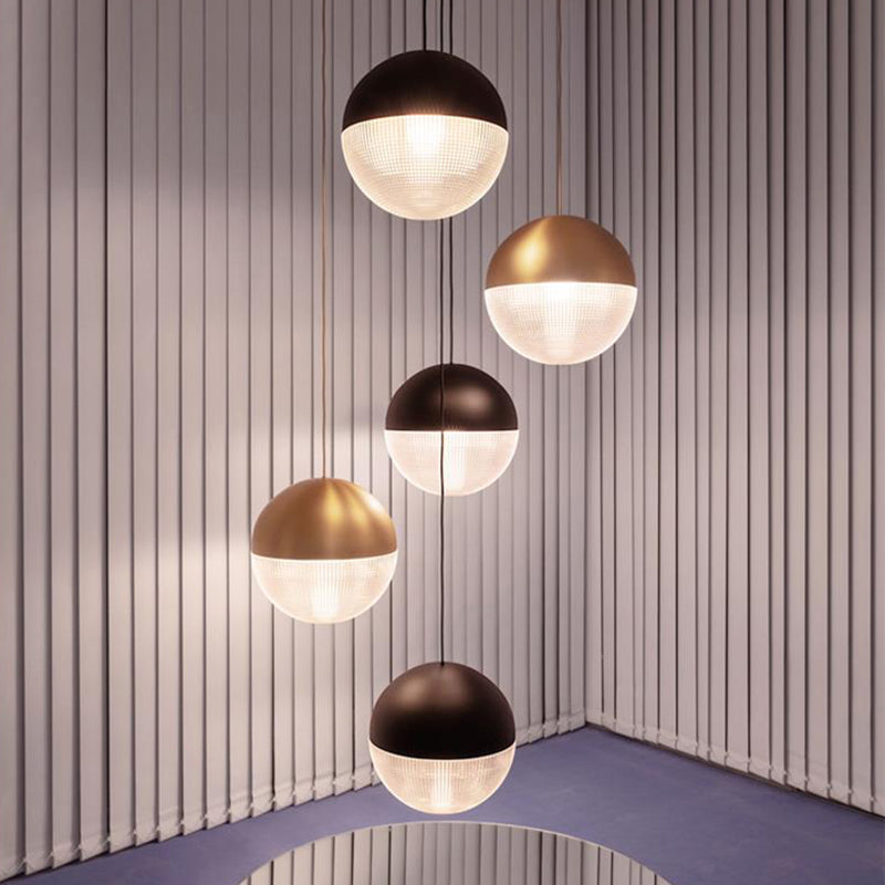 1 Light Sphere Hanging Ceiling Light Modern Style Glass Hanging Lamp Kit