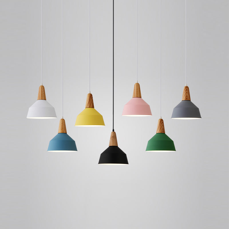 Metal Geometric Shape Hanging Light Nordic Macarons 1 Light Hanging Mount Lights