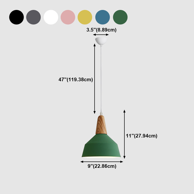 Metal Geometric Shape Hanging Light Nordic Macarons 1 Light Hanging Mount Lights