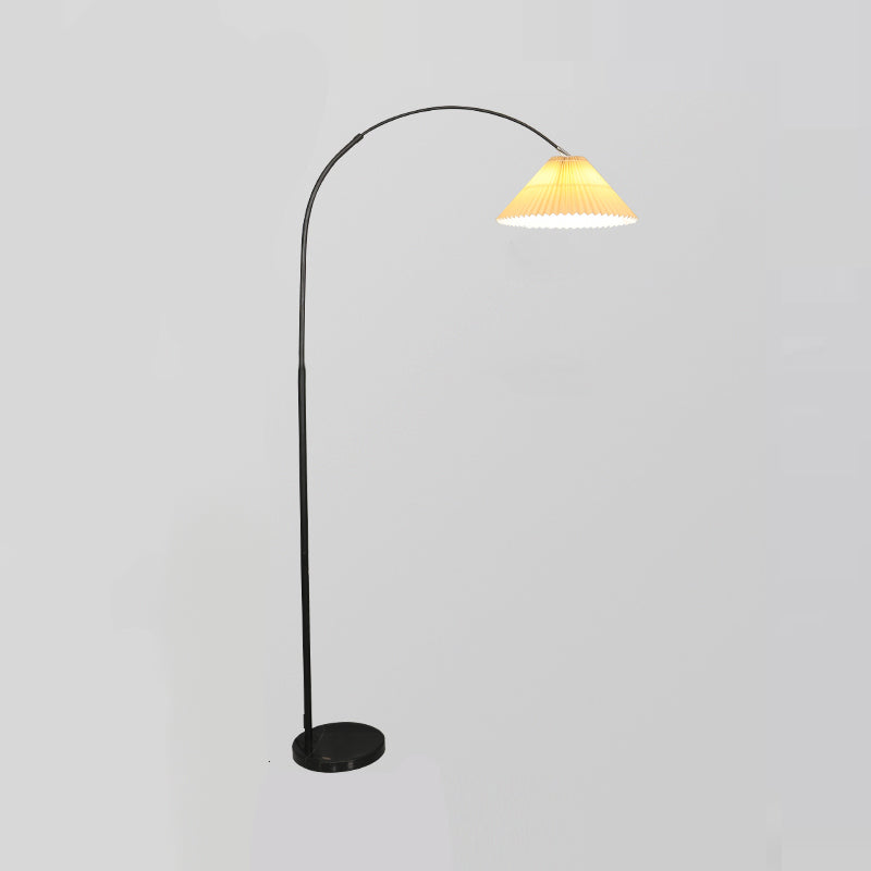 Hedendaags kleurrijke vloerlamp creatief vloerlicht met stofschaduw voor slaapkamer