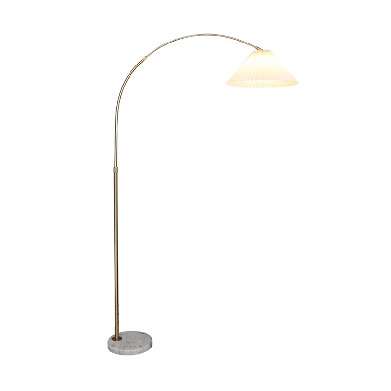 Hedendaags kleurrijke vloerlamp creatief vloerlicht met stofschaduw voor slaapkamer