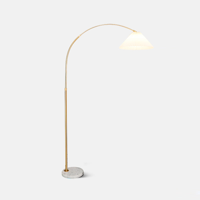 Hedendaags kleurrijke vloerlamp creatief vloerlicht met stofschaduw voor slaapkamer
