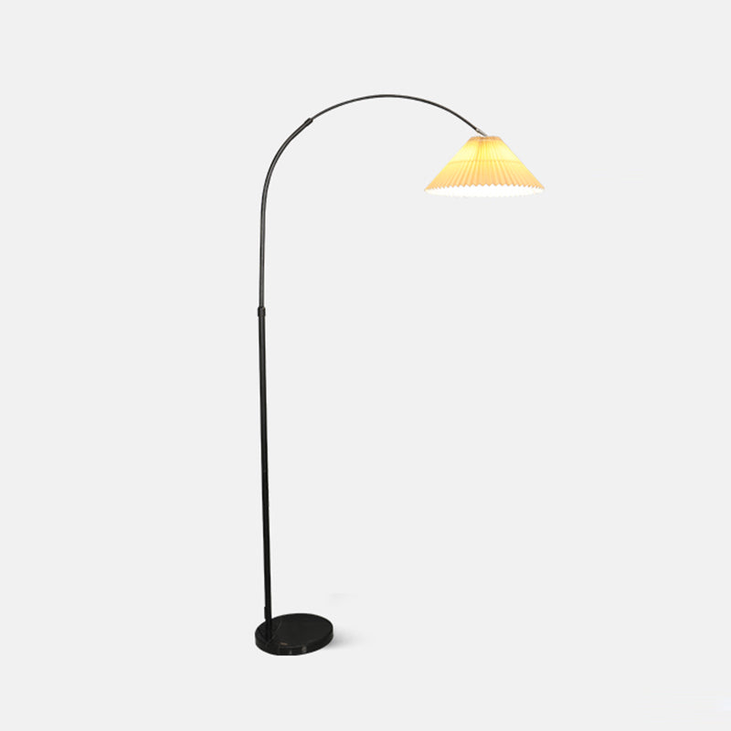 Hedendaags kleurrijke vloerlamp creatief vloerlicht met stofschaduw voor slaapkamer