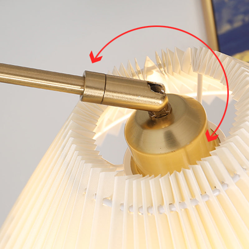 Contemporary Colorful Floor Lamp Creative Floor Light with Fabric Shade for Bedroom