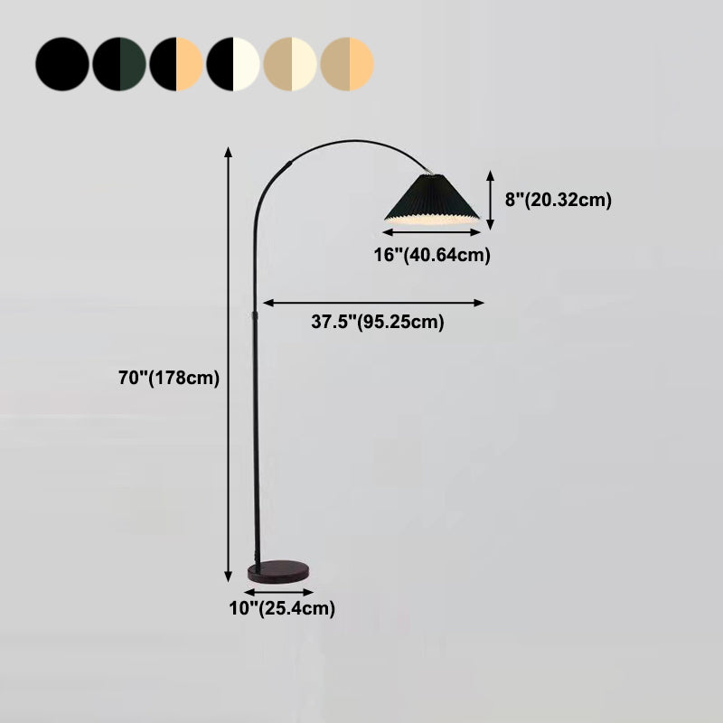 Hedendaags kleurrijke vloerlamp creatief vloerlicht met stofschaduw voor slaapkamer