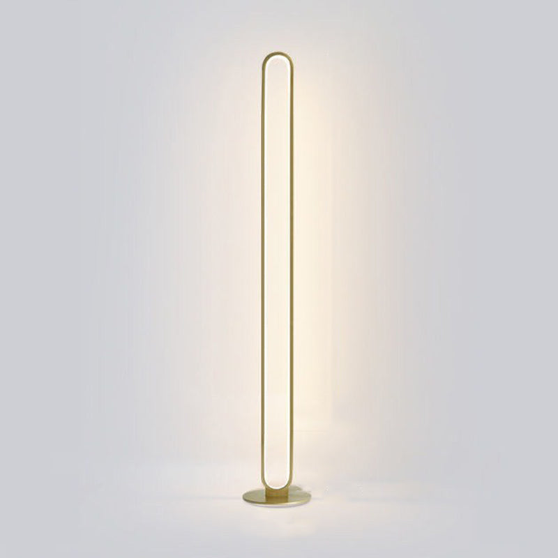 Moderne stijl metalen vloerlamp lineair LED -vloerlicht voor slaapkamer