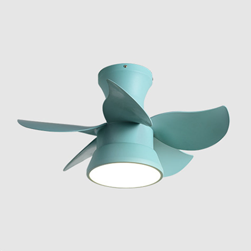 Ventiladores de techo de forma de ventilador de metal estilo para niños de 1 luces de lámpara de ventilador de techo