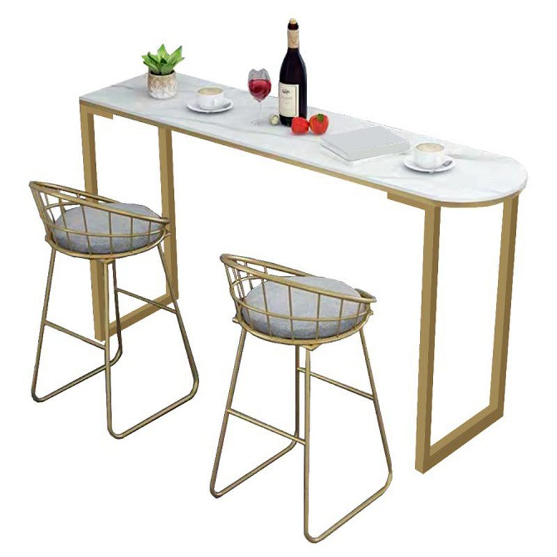 Contemporary Style Sintered Stone Table Dining Bar Counter Table for Kitchen