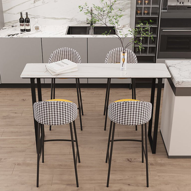 Modern Rectangle Sintered Stone Table Dining Bar Counter Table for Kitchen