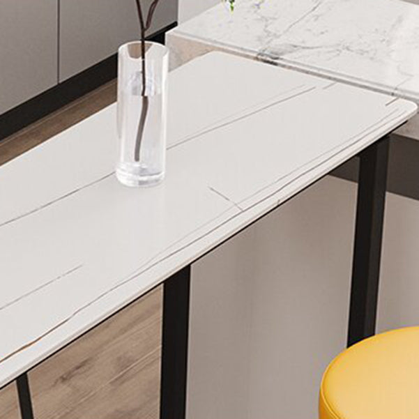 Modern Rectangle Sintered Stone Table Dining Bar Counter Table for Kitchen