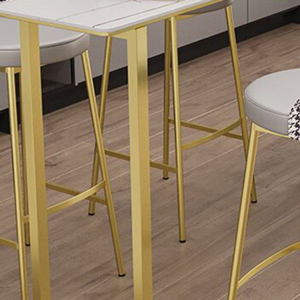 Modern Rectangle Sintered Stone Table Dining Bar Counter Table for Kitchen