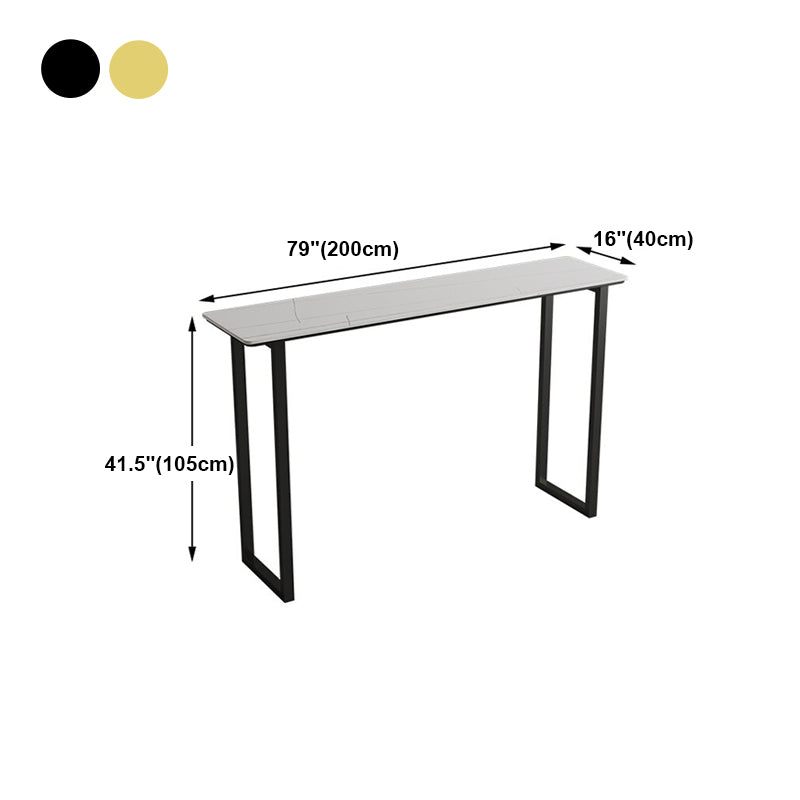 Modern Rectangle Sintered Stone Table Dining Bar Counter Table for Kitchen