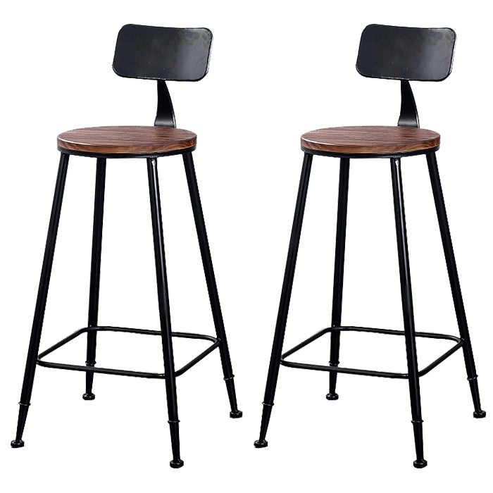 29.53" Industrial Bar and Counter Stool Low Back Stool with 4 Legs