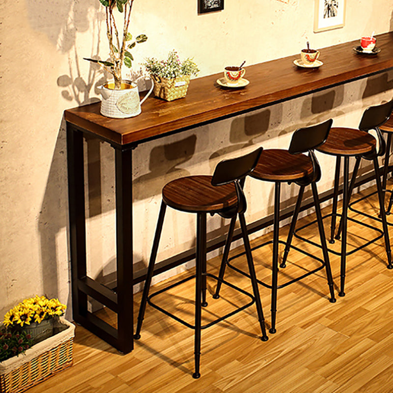 29.53" Industrial Bar and Counter Stool Low Back Stool with 4 Legs