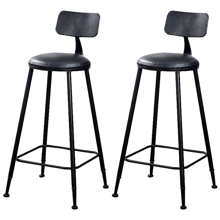 29.53" Industrial Bar and Counter Stool Low Back Stool with 4 Legs