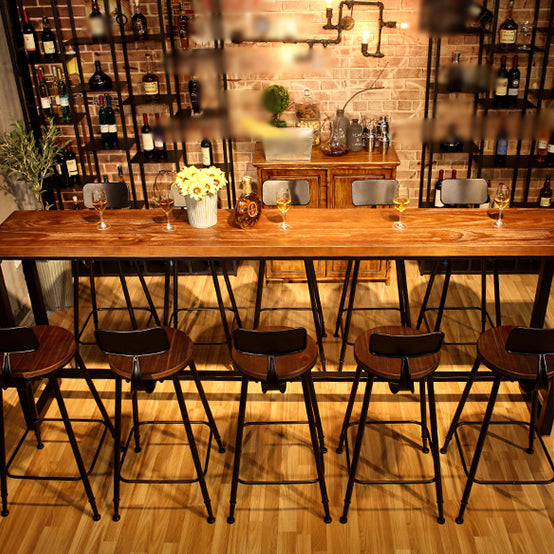 29.53" Industrial Bar and Counter Stool Low Back Stool with 4 Legs