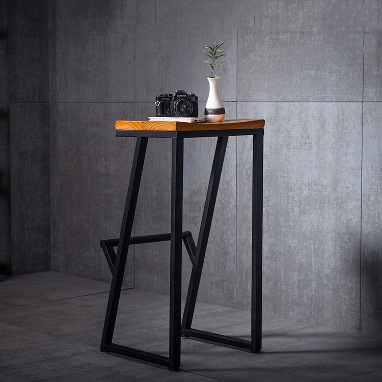 Industrial Bar and Counter Stool Backless Stool with Sled Base in Black