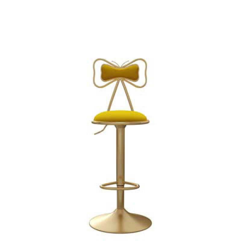 Glam Upholstered Home Stool Matte Finish Footrest Low Back Barstool