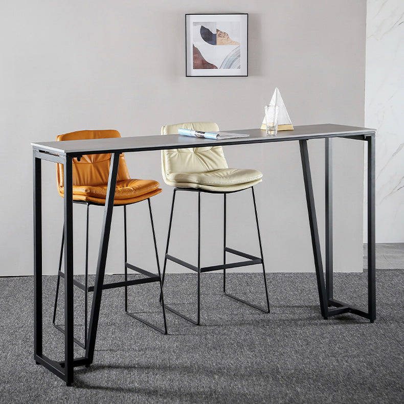 Modern Restaurant Leather Stool Matte Finish Footrest Low Back Barstool