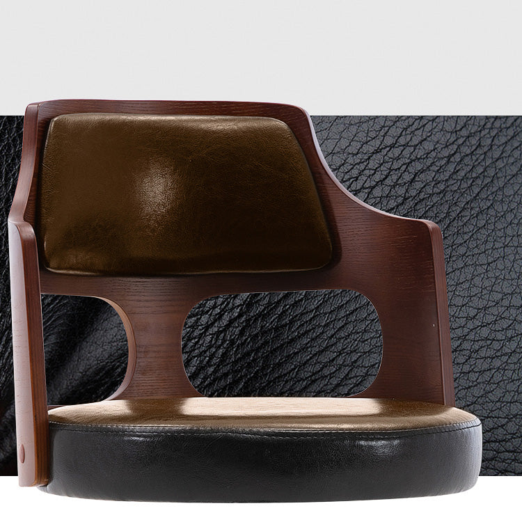 Modern Adjustable Swivel Barstool Matte Finish Footrest Stool