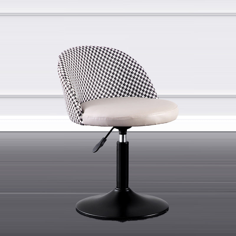 Contemporary Leather Home Stool Matte Finish Adjustable Footrest Barstool