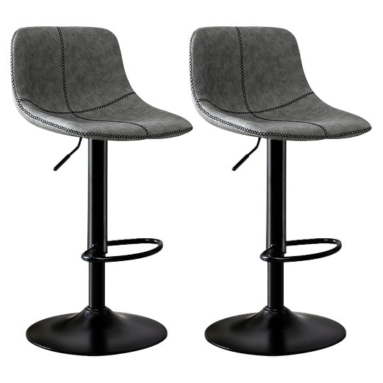 Modern Home Leather Stool Swivel Adjustable Footrest Barstool