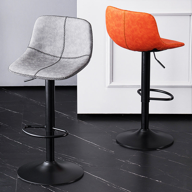 Modern Home Leather Stool Swivel Adjustable Footrest Barstool