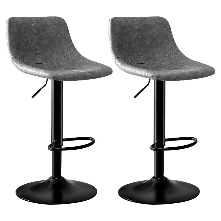 Modern Home Leather Stool Swivel Adjustable Footrest Barstool