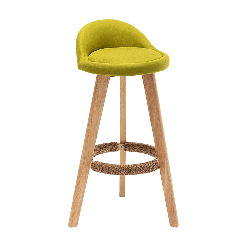 Scandinavian Home Solid Wood Bar Stool Matte Finish Footrest Stool