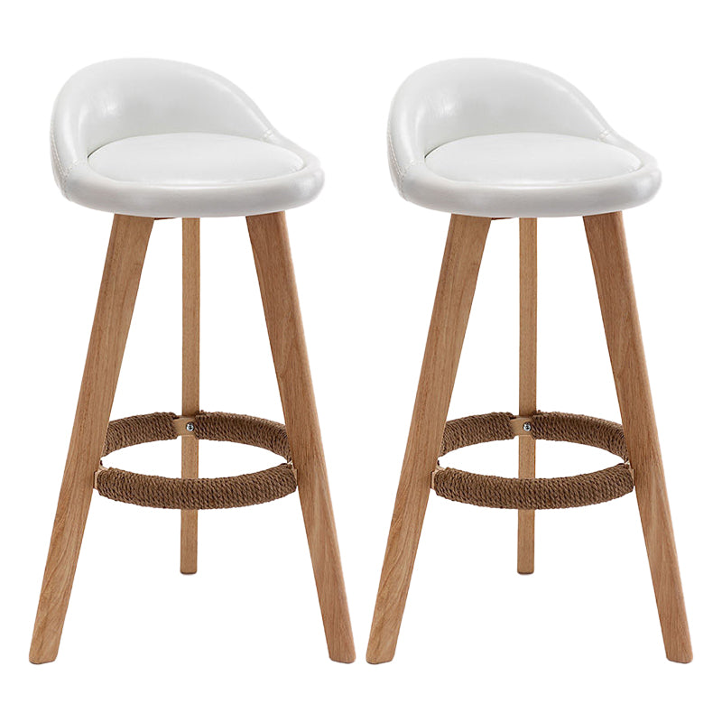 Scandinavian Home Solid Wood Bar Stool Matte Finish Footrest Stool