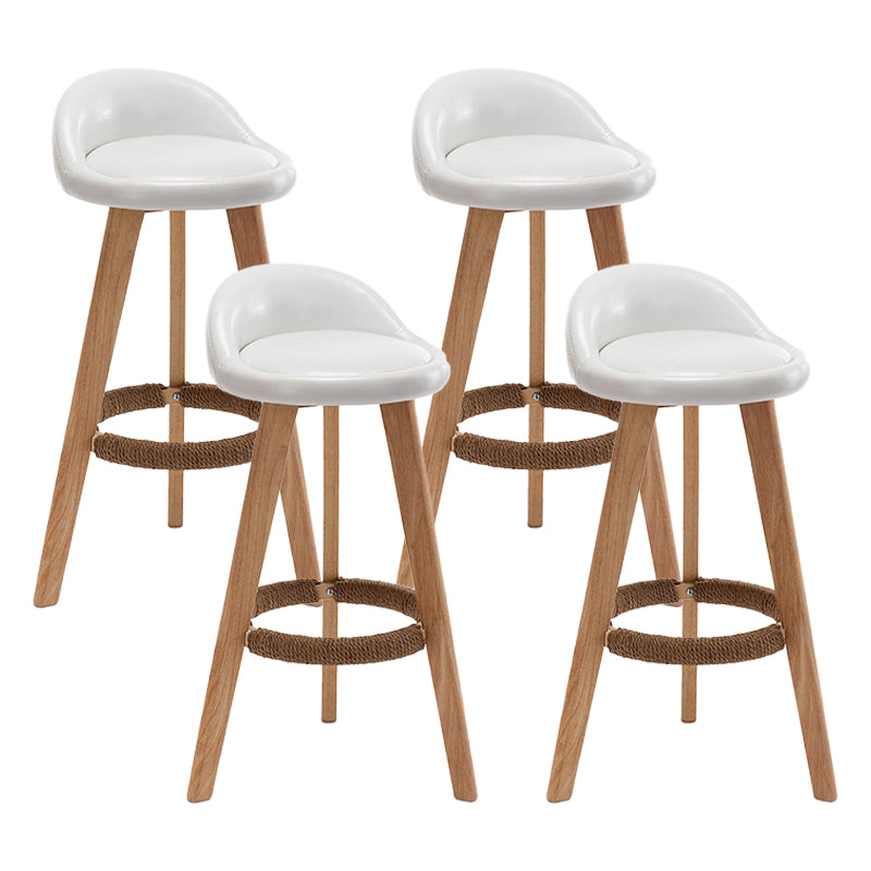 Scandinavian Home Solid Wood Bar Stool Matte Finish Footrest Stool