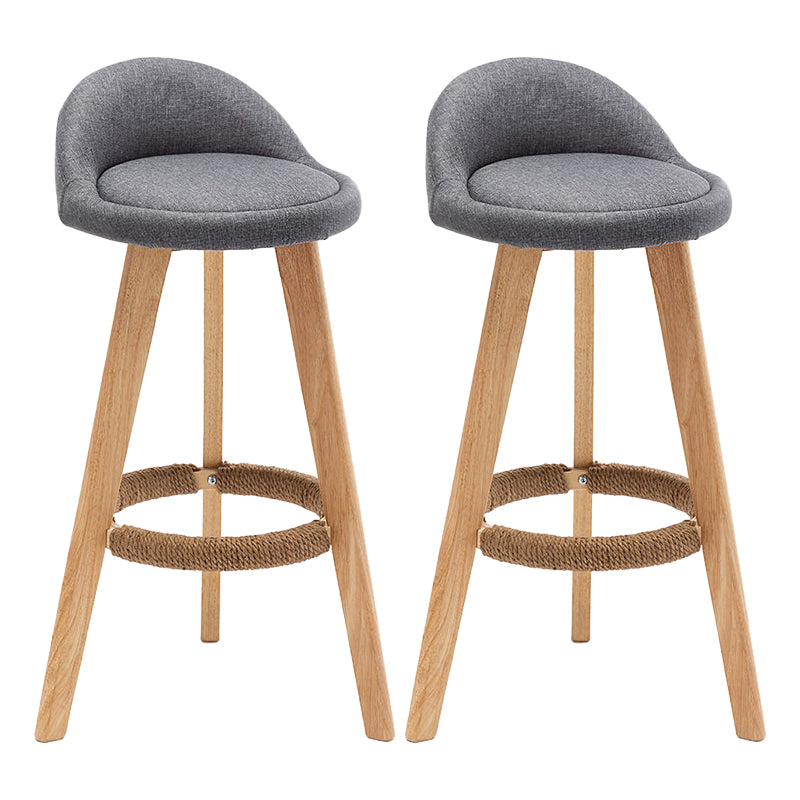Scandinavian Home Solid Wood Bar Stool Matte Finish Footrest Stool
