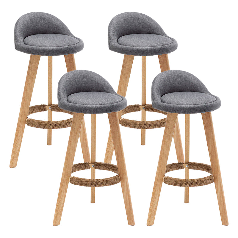 Scandinavian Home Solid Wood Bar Stool Matte Finish Footrest Stool