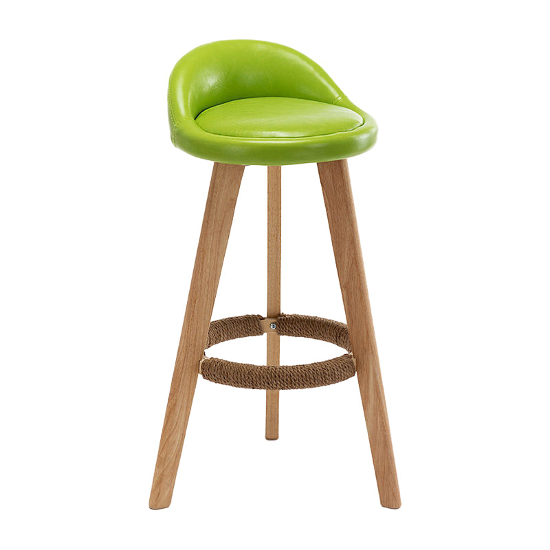 Scandinavian Home Solid Wood Bar Stool Matte Finish Footrest Stool