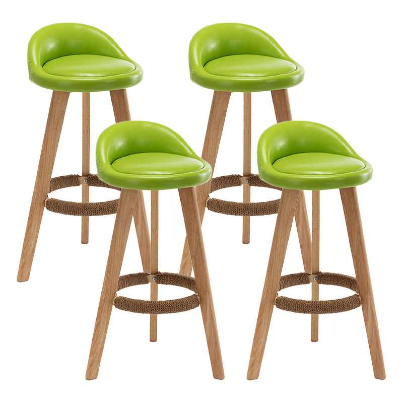 Scandinavian Home Solid Wood Bar Stool Matte Finish Footrest Stool