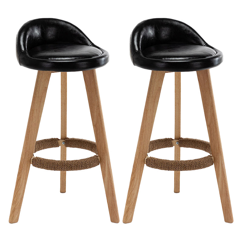 Scandinavian Home Solid Wood Bar Stool Matte Finish Footrest Stool