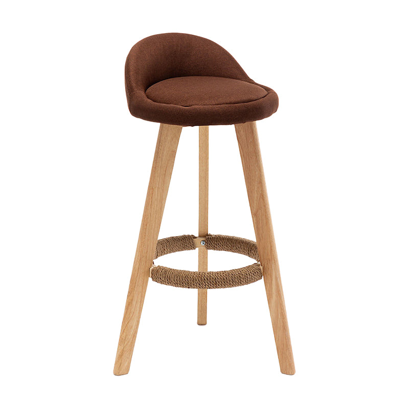 Scandinavian Home Solid Wood Bar Stool Matte Finish Footrest Stool