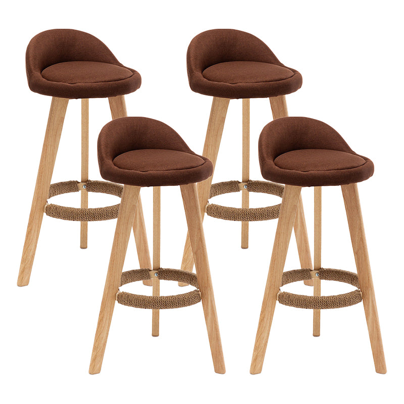 Scandinavian Home Solid Wood Bar Stool Matte Finish Footrest Stool