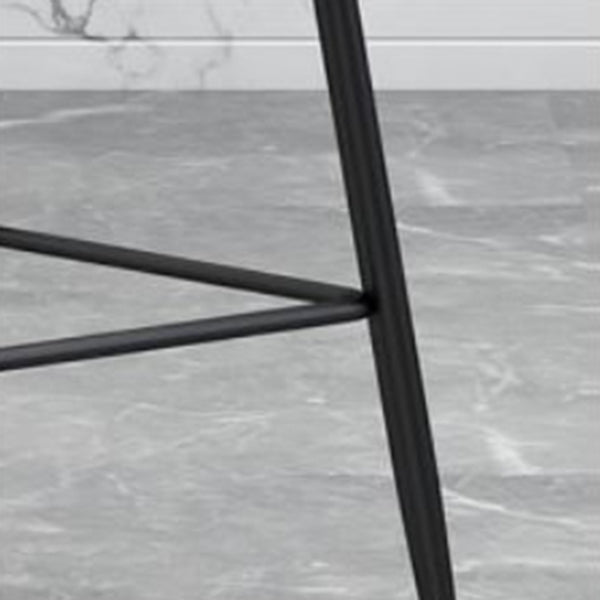 Modern Backrest Counter Stool Iron Milk Tea Shop Bar Stool with Cushion and Pedal